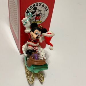 Vintage Mickey Mouse Christmas Ornament. New in Box! “Gifts from Mickey” by Enes